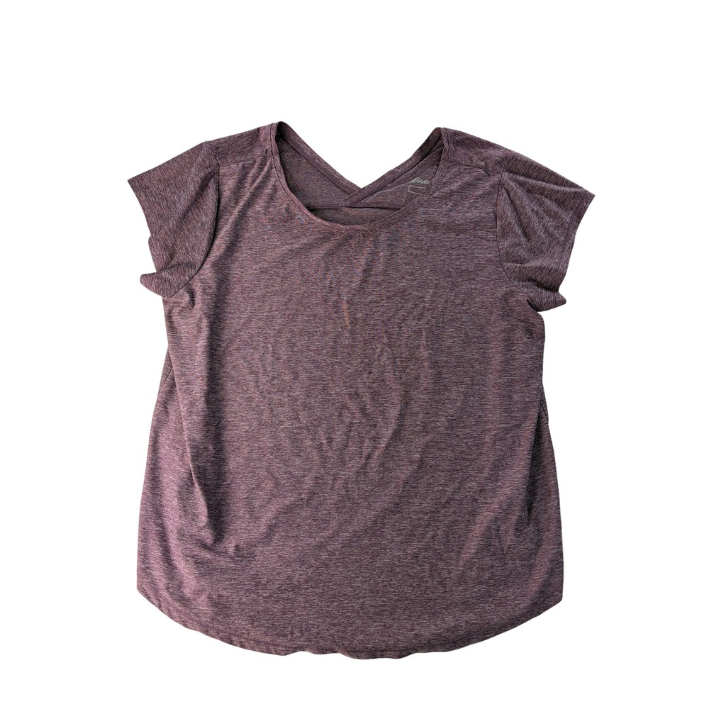 Eddie Bauer Shirt Womens XL Resolution Activewear Purple Moisture Wicking